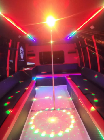 Red Line party bus inside view