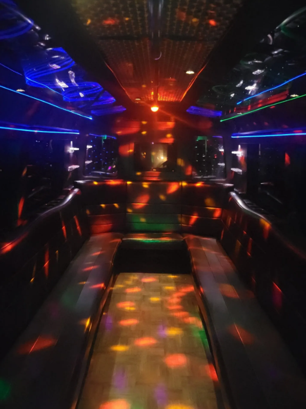 black party bus inside